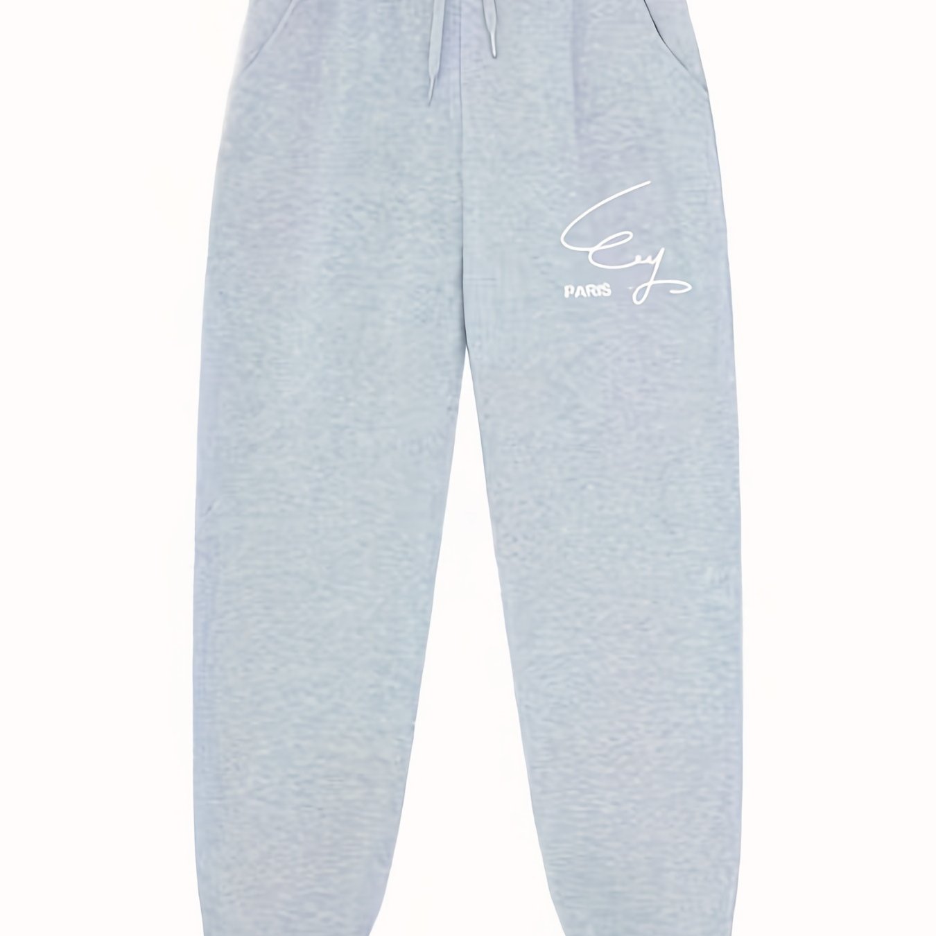 Letter Print Joggers With Pockets Men's Drawstring Pants