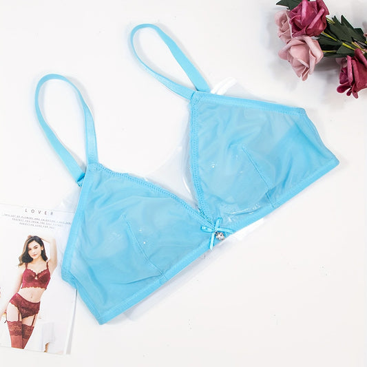Mesh Unlined Push Up Bra Women's Lingerie