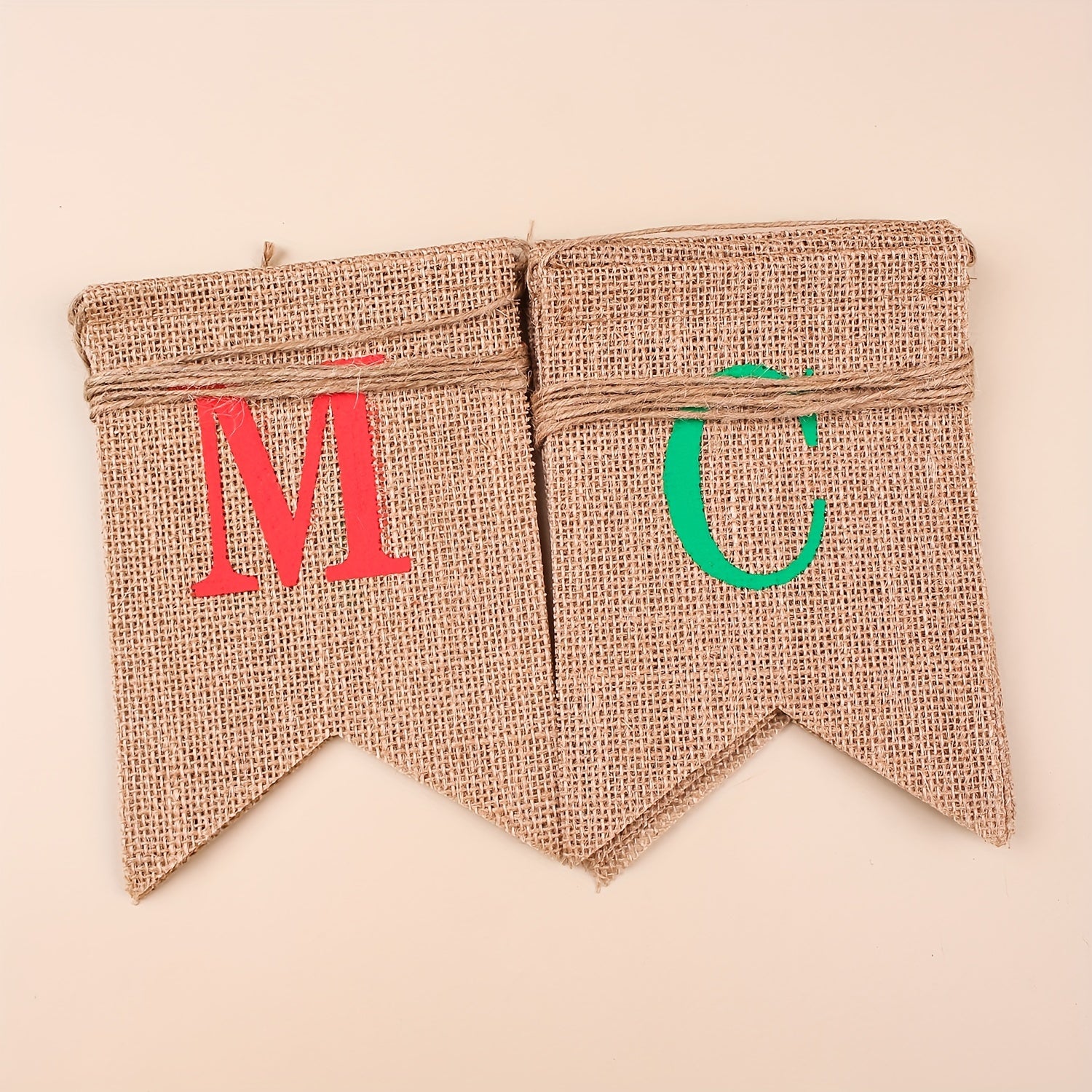 Jute Cloth Dovetail Flag Merry Christmas Banner Christmas Party Decoration
