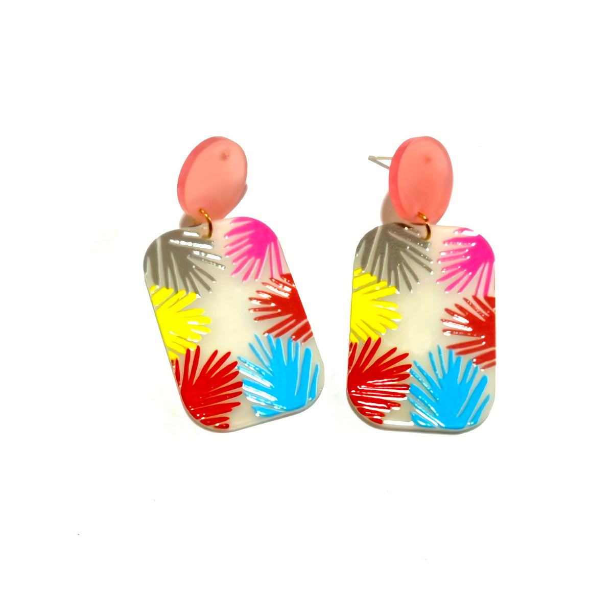 4 Pairs Geometric Stud Earrings Set For Girls