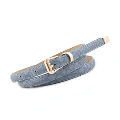 Snake Pattern Thin Belt for Women Fashionable Dress Jeans Belt