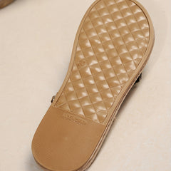 Women's Cross Strap Beach Slippers Comfortable Outdoor Flat Slippers