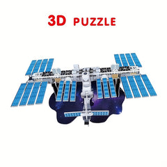 ISS 3D Model Puzzles Kids DIY Toys Christmas Fun