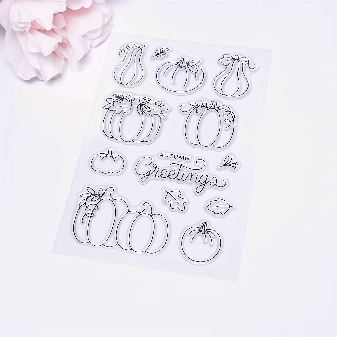 Pumpkin Clear Stamp for Holiday Card Making Decoration DIY Scrapbooking