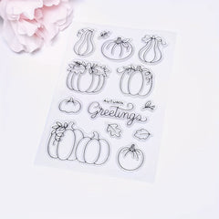 Pumpkin Clear Stamp for Holiday Card Making Decoration DIY Scrapbooking