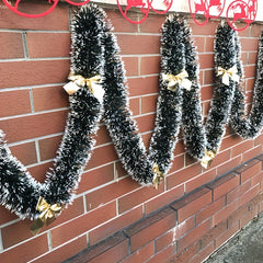 Christmas Rattan Dark Green And Edge Christmas Decoration Strips