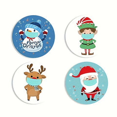 500pcs Santa Claus Sticker Gift Decoration Xmas Box Seal Sticker
