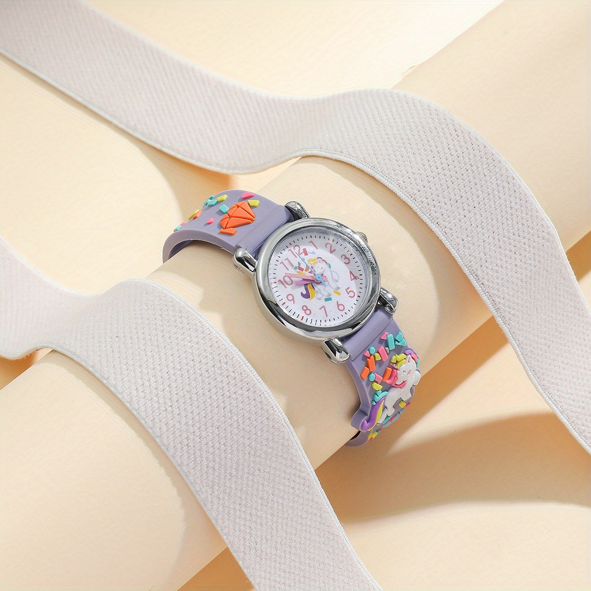 Rainbow Pony Kids Watch with Plastic Strap