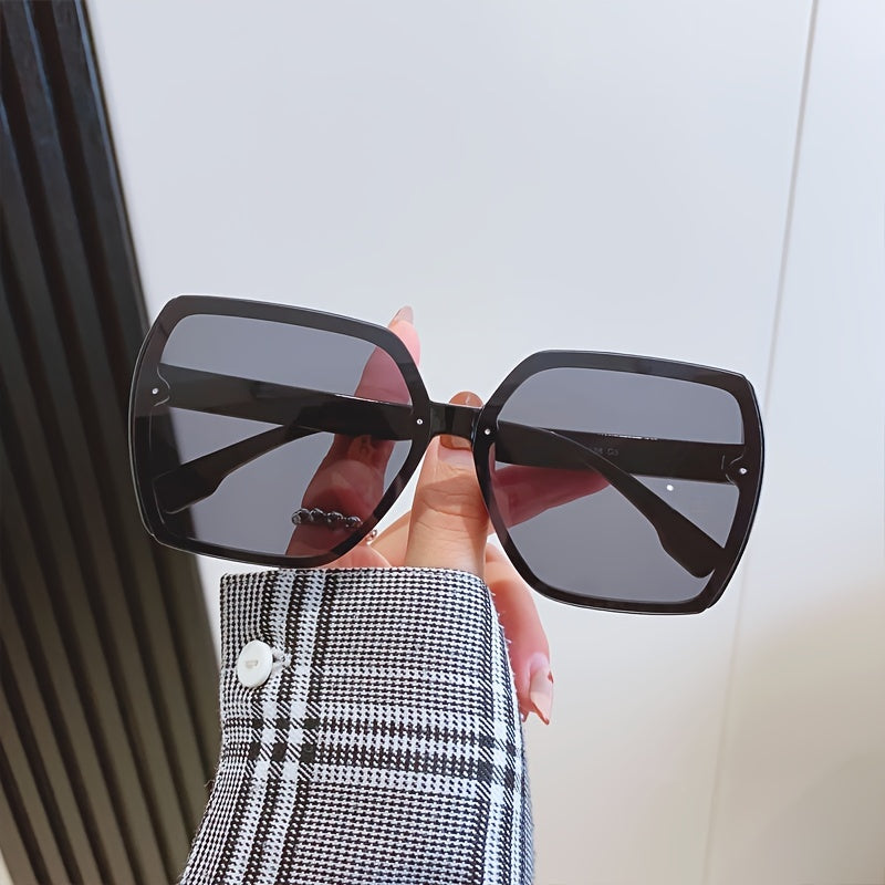 Square Large Frame Shade Sunglasses Women UV Protection Unisex