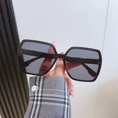 Square Large Frame Shade Sunglasses Women UV Protection Unisex