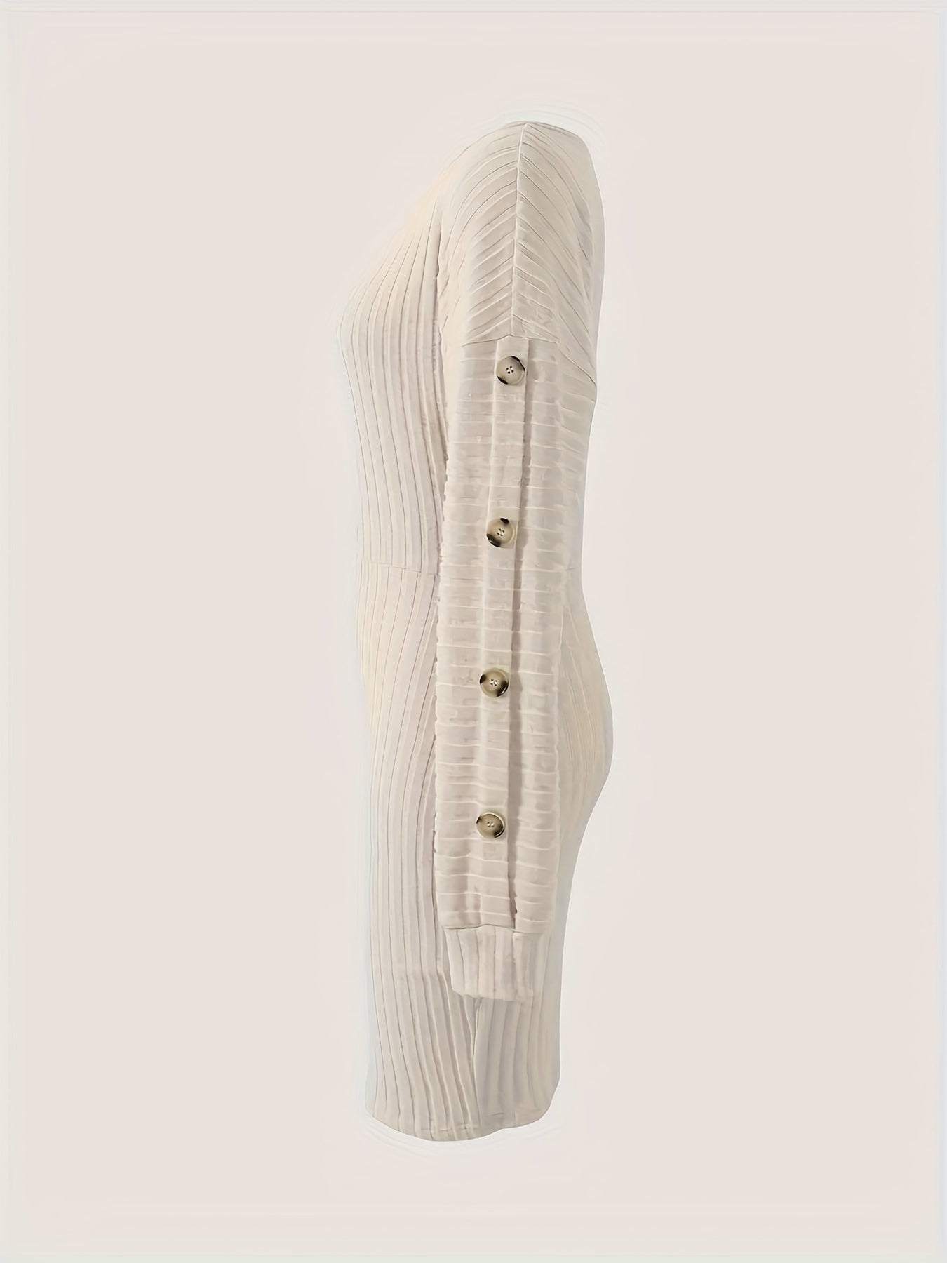 Women's Solid One Shoulder Knit Dress