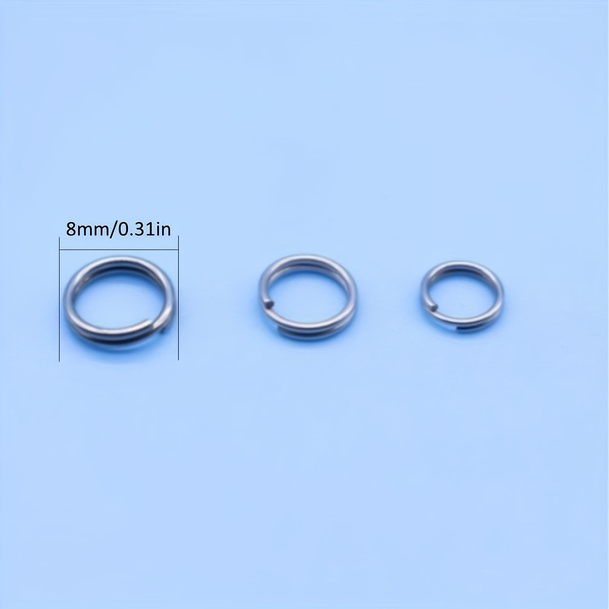 100pcs Stainless Steel Open Rings For Lures Fishing Accessories