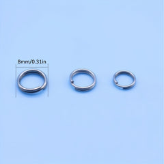 100pcs Stainless Steel Open Rings For Lures Fishing Accessories