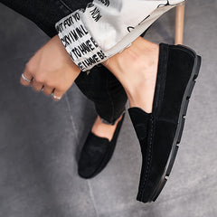 Men's Loafer Shoes Rubber Sole Flat Heel