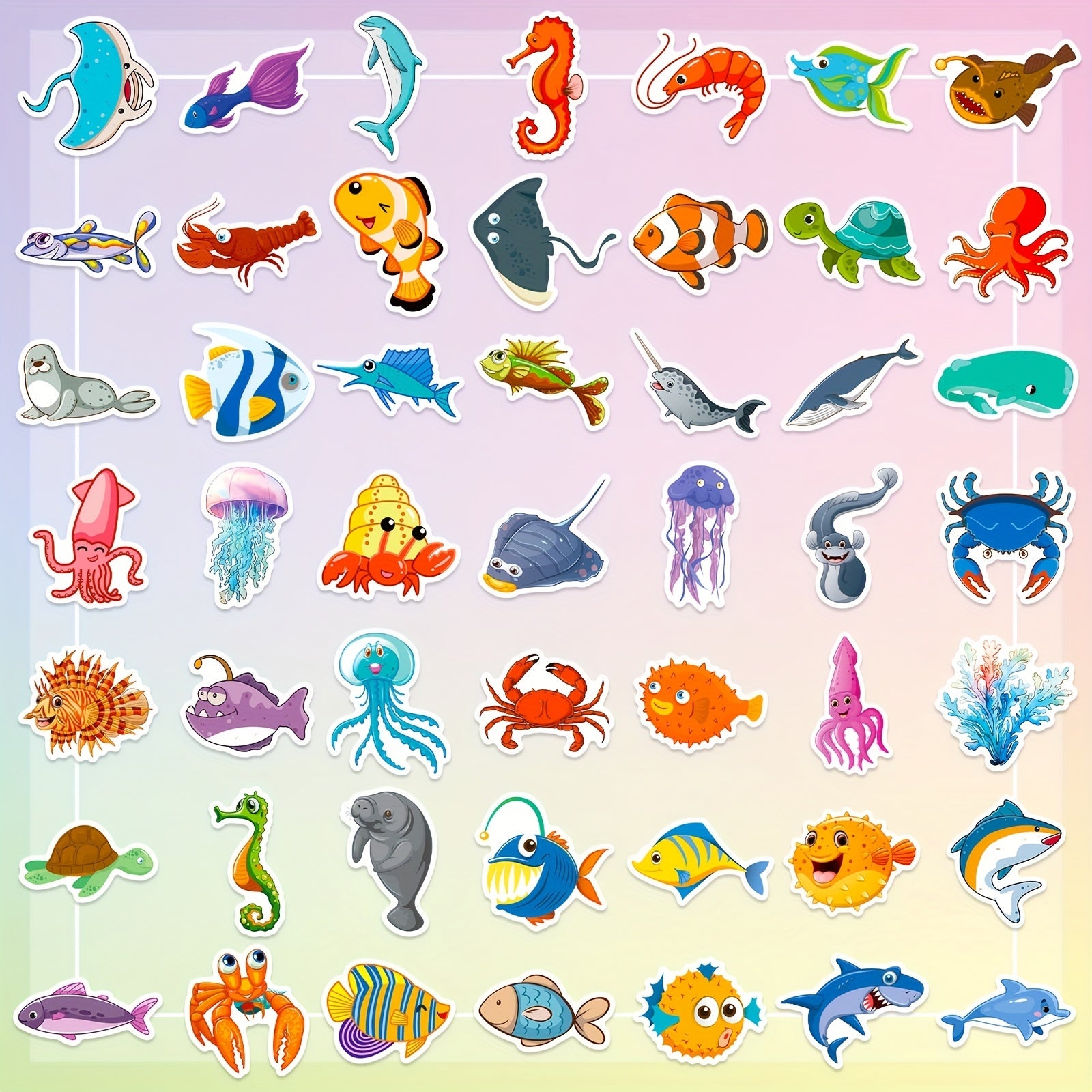100pcs Sea Turtle Stickers Cartoon Decoration Waterproof Vinyl Stickers