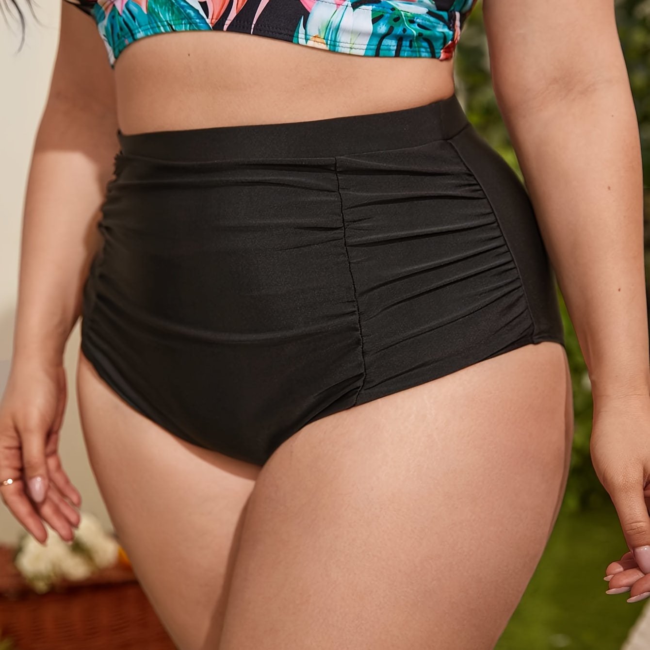 Modest Bikini Bottoms High Rise Swimwear Panty