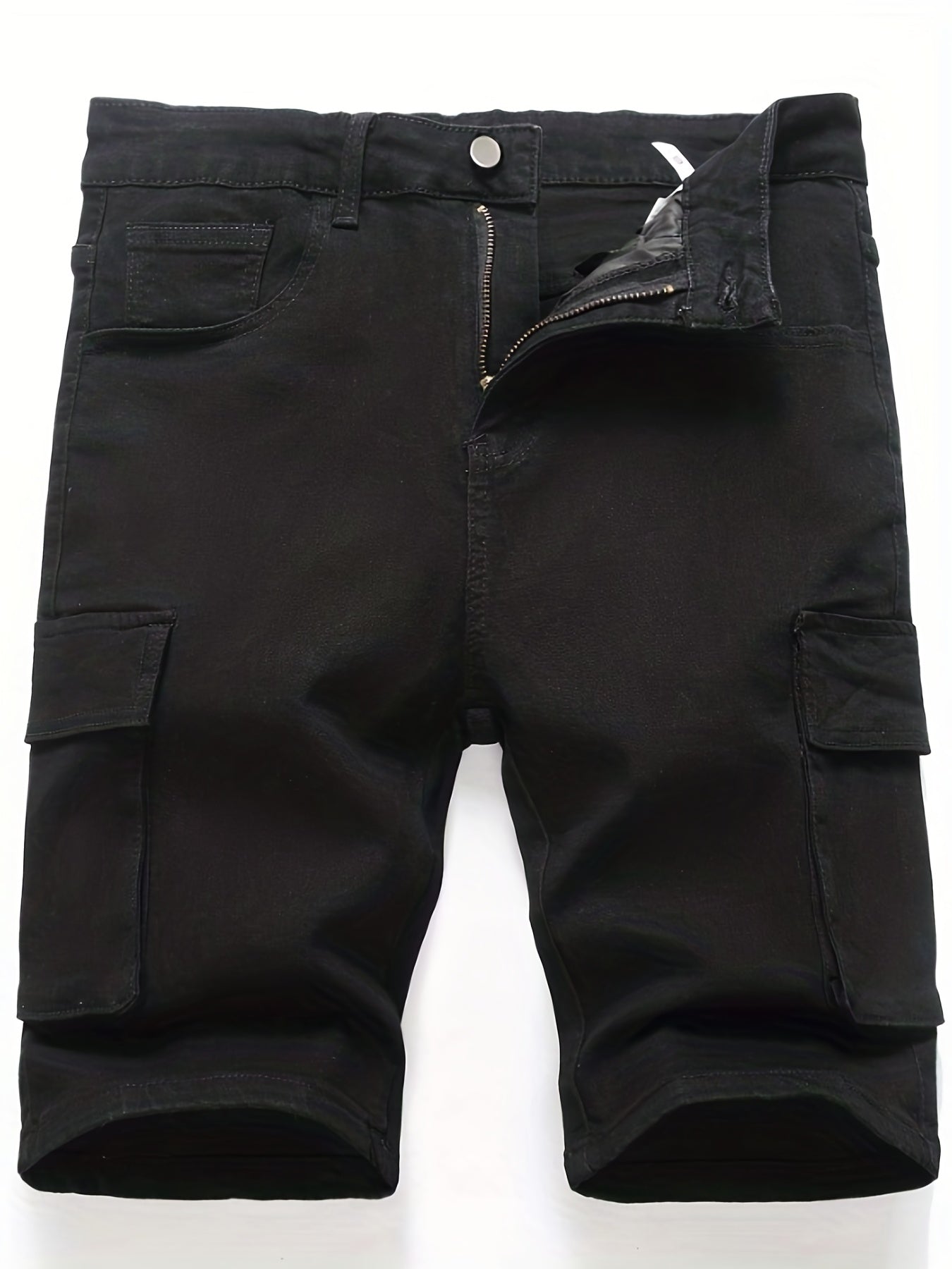 Men's Stretch Denim Shorts Casual Outdoor Summer Cargo Pocket