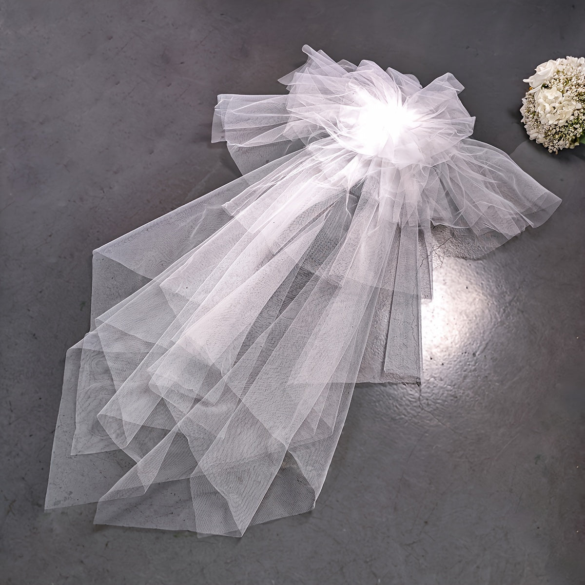 MIALLO Wedding Veil with Bow Hair Accessory Soft Tulle Bridal Veil