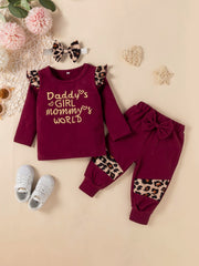 Casual Pink Cotton Long Sleeve Trousers Set