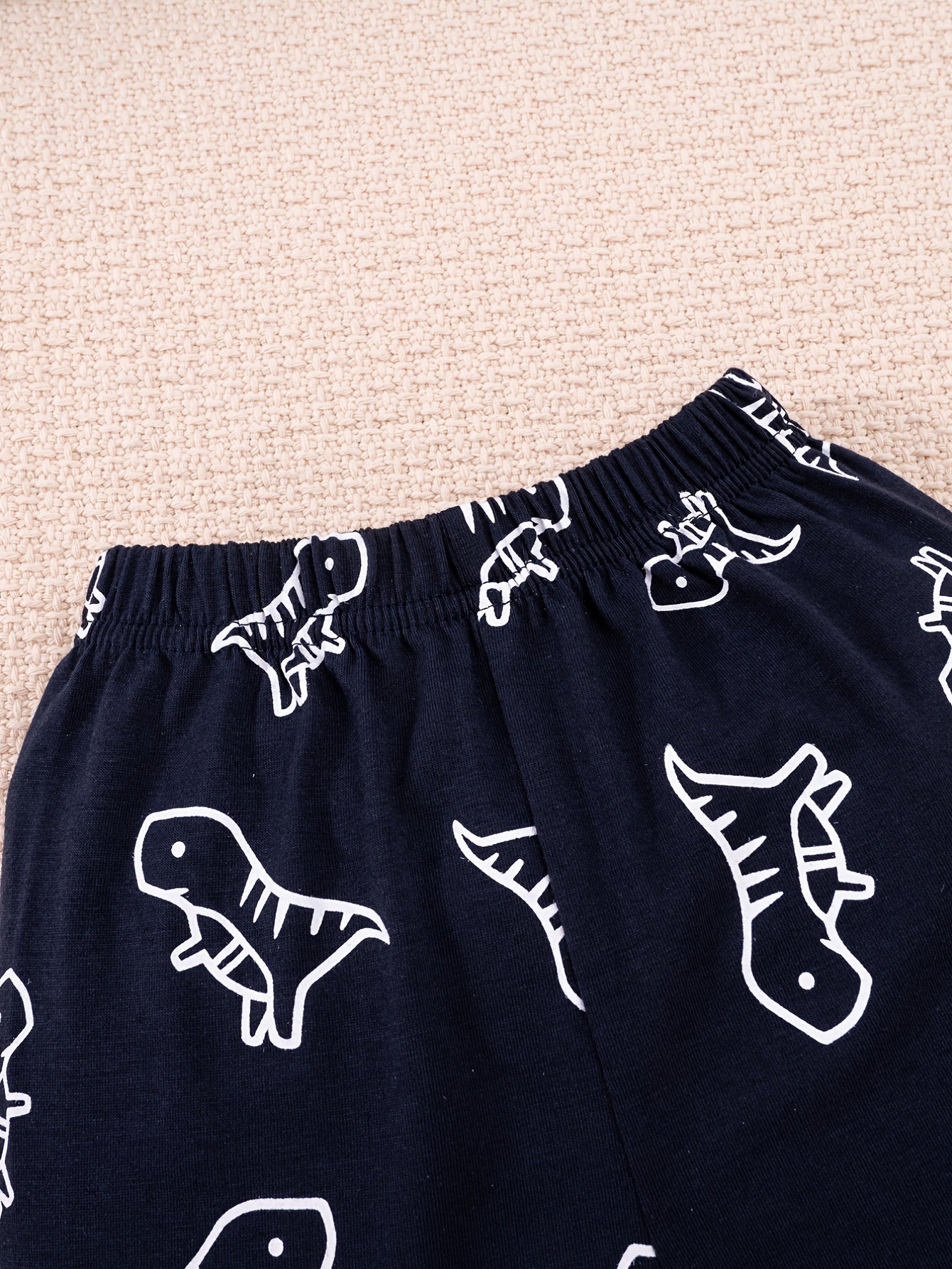 Dino Cartoon Tank Top & Shorts - Kids Summer Outfit