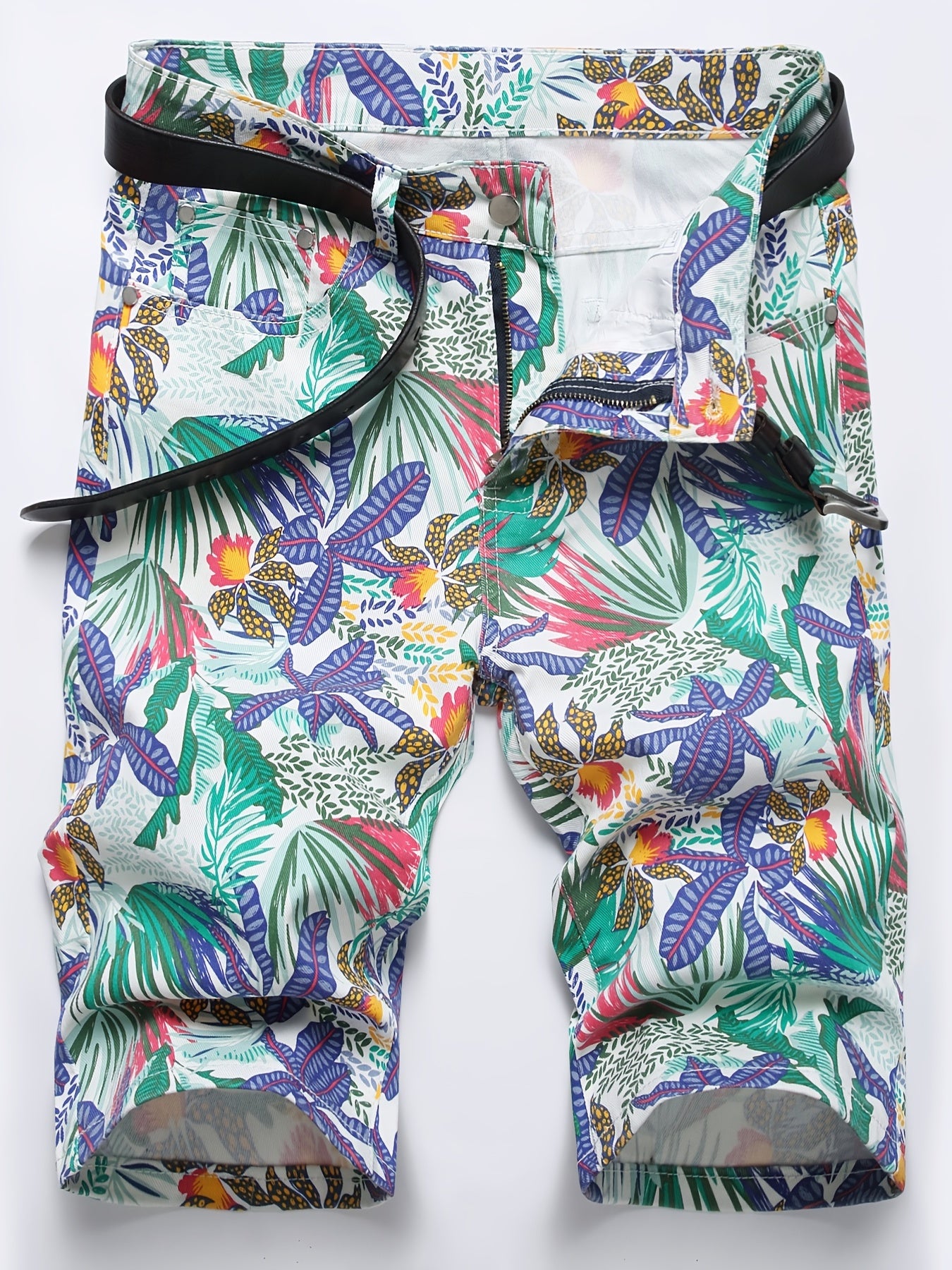 Men's Slim Fit Colorful Printed Jeans