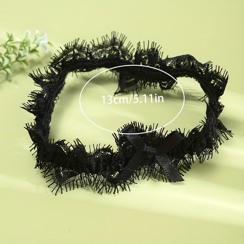 Wide Lace Garter Belt Bowknot Legs Band Bridal Wedding Accessories