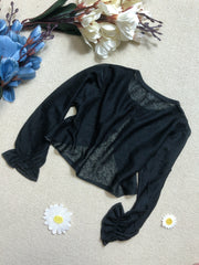 Kid s Sunscreen Shawl Long Sleeve UV Protection Cardigan Flower Decor Top