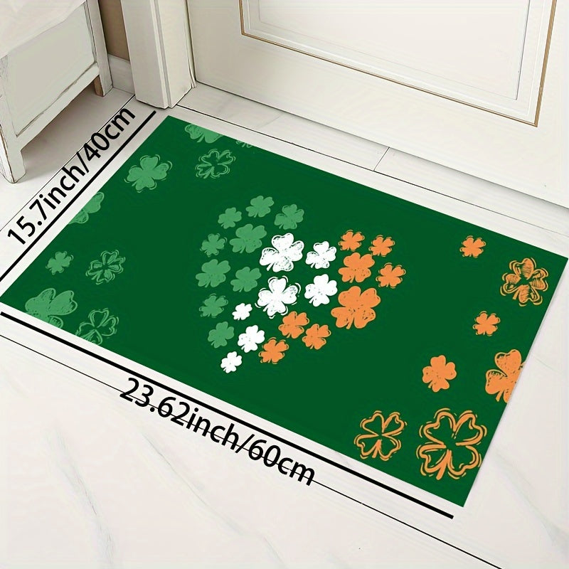 Four Leaf Clover Print Rug Love Pattern Carpet Machine Washable Floor Mat