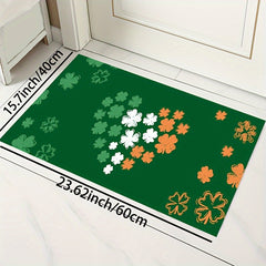 Four Leaf Clover Print Rug Love Pattern Carpet Machine Washable Floor Mat