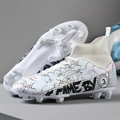 High Top Soccer Cleats for Kids and Adults Non Slip Athletic Shoes