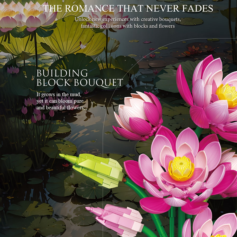 Lotus Building Blocks Set for Home Decor