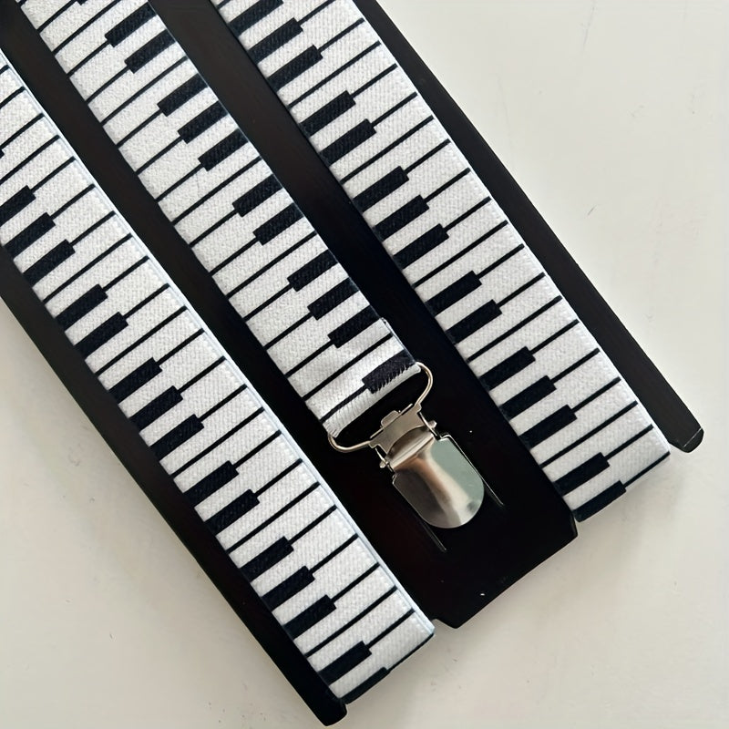 Adjustable Piano Keyboard Suspenders Music Party Supplies