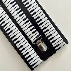 Adjustable Piano Keyboard Suspenders Music Party Supplies