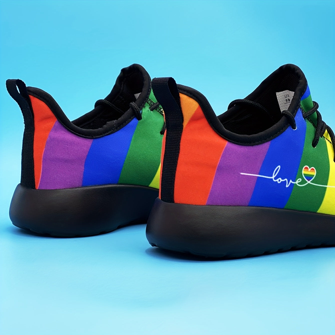 Rainbow Gay Pride Love Is Love LGBTQ Soft Sole Lace