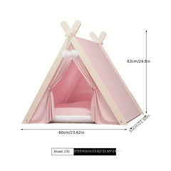 Pet Teepee Portable Pet Tents For Small Dogs Or Cats Puppy Sweet Bed