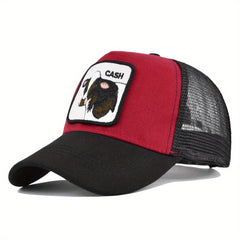 Farm Trucker Hat Unisex Animal Mesh Trucker Hat Strapback Square Patch