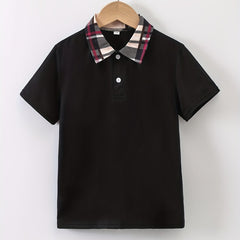Boys Creative Polo Shirt Lightweight Short Sleeve Tee