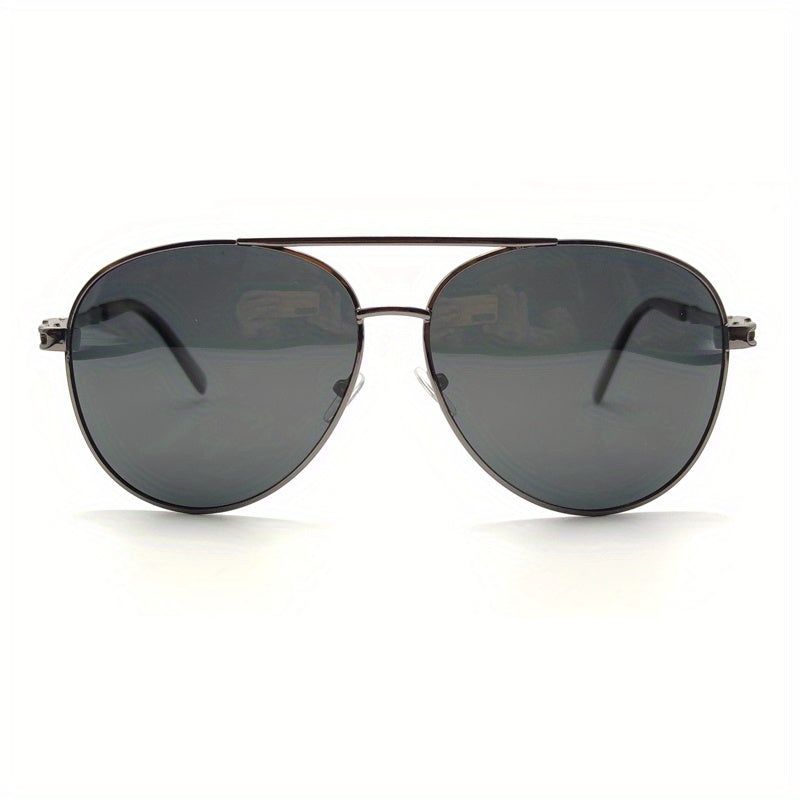 Men's Casual Toad Mirror Metal Frame Polarized Lenses UV400 Glasses
