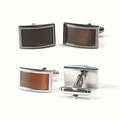 Spring Retro Style Cufflinks Spot Cuff Nails Men's Button Metal Cat Eye Stone