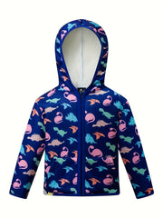 Toddler Fleece Jacket Baby Boys Girls Zip Up Hoodie Thick Warm Coat