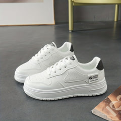 Women's Lace Up Platform Sneakers Low Top Shoes