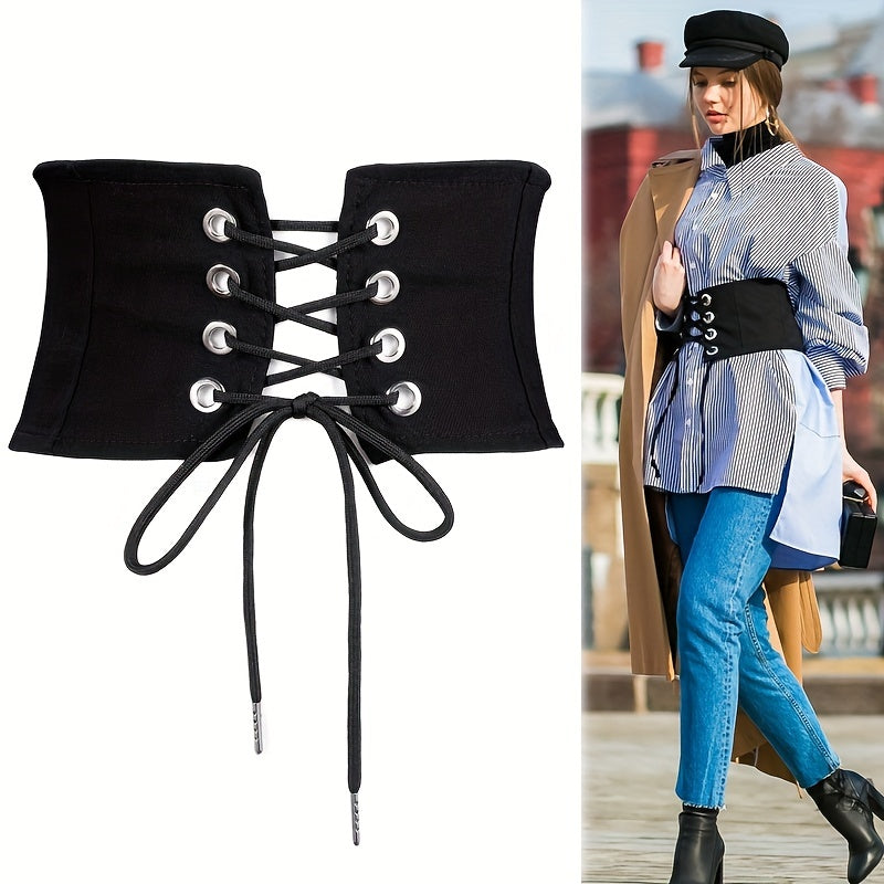 Elastic Wide Belt Waist Seal Corset for Dress Skirt Suit