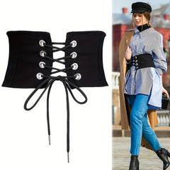 Elastic Wide Belt Waist Seal Corset for Dress Skirt Suit