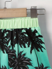 Boy's Sunglasses & Coconut Tree Print Tank Top Shorts Set