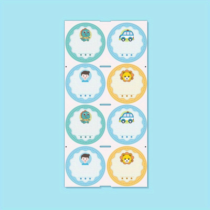 16pcs Boy Waterproof Name Sticker Iron On Label Custom Medium Size