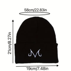 Embroidery Knitted Hat Men Women Cycling Ski Cap