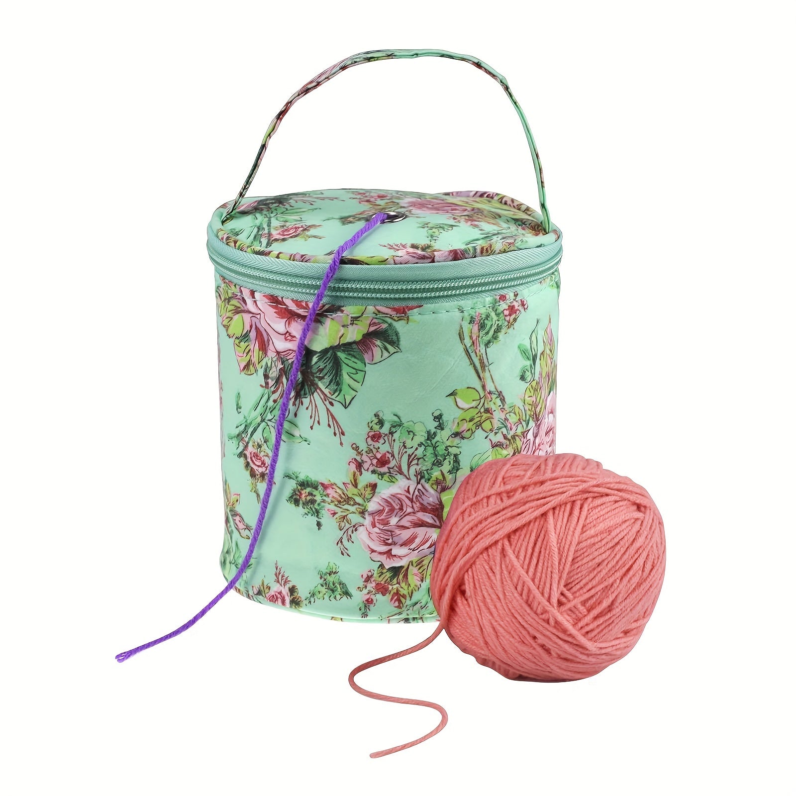 Short Wool Bucket Yarn Storage Bag