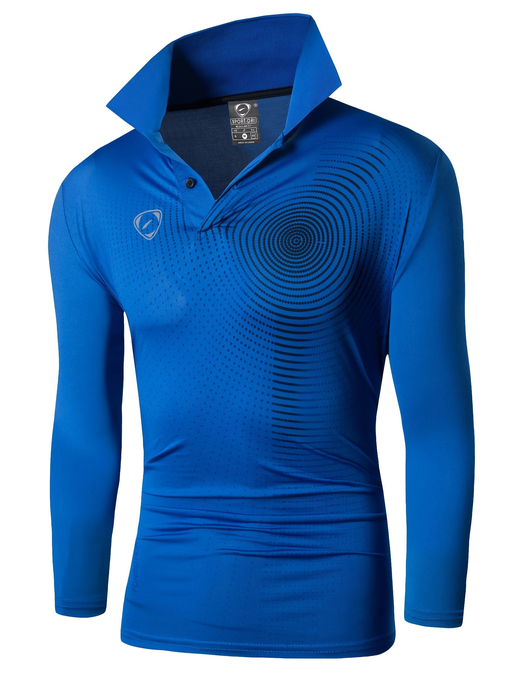 Men's Block Turndown Collar Casual Long Sleeve Shirt