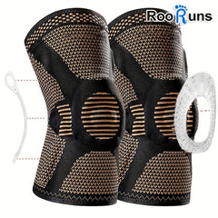 2pcs Copper Fiber Knee Pads Spring Silicone Ring