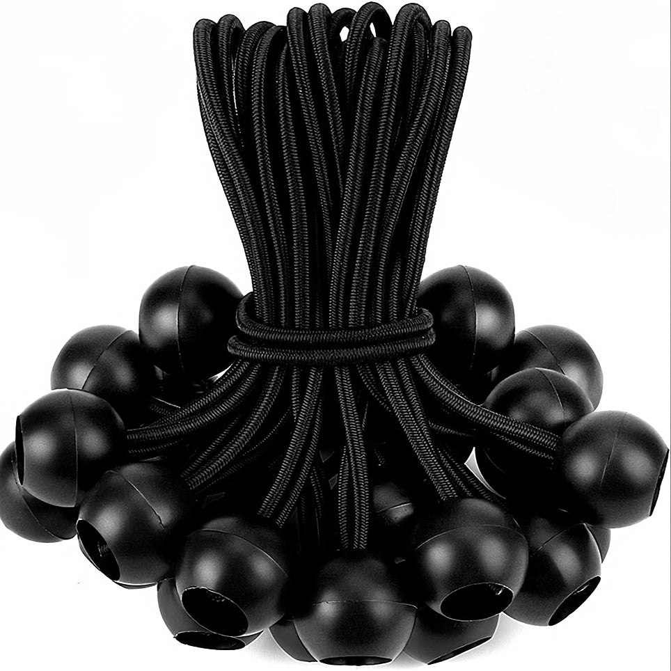 18pcs Heavy Duty Ball Bungee Cords for Canopy Tarp Tie Down, 15-24cm & 20-32cm